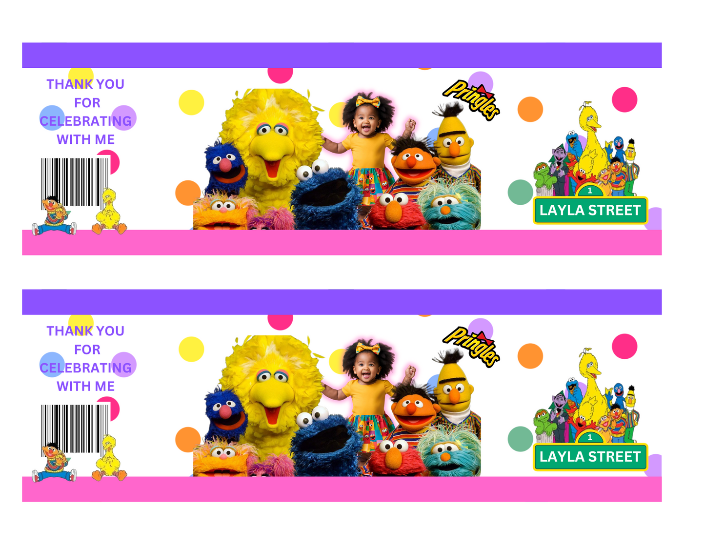 "Elmo's World" themed Happy Birthday digital editable Canva template