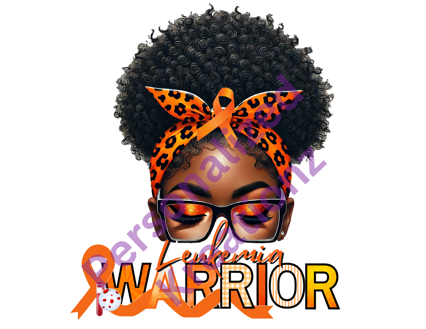 Editable Leukemia Warrior Canva Template