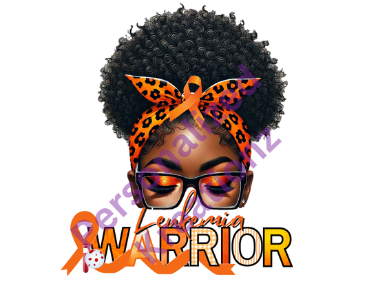 Editable Leukemia Warrior Canva Template