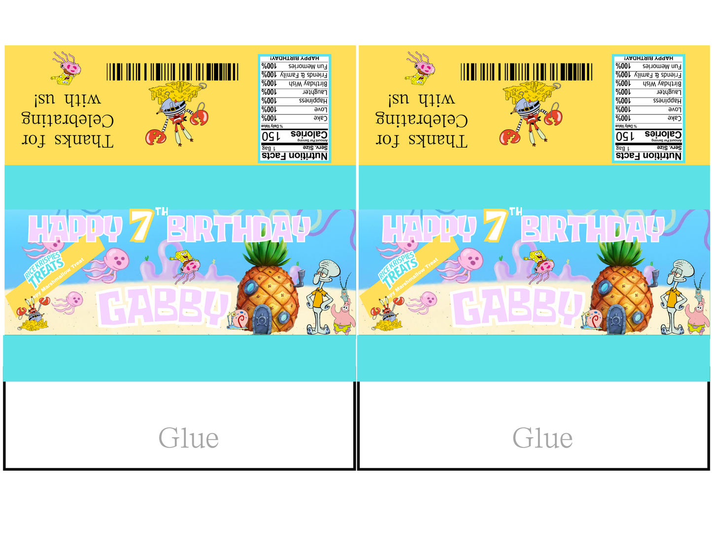 Spongebob Squarepants Happy birthday digital editable  Canva template w/ Mockup