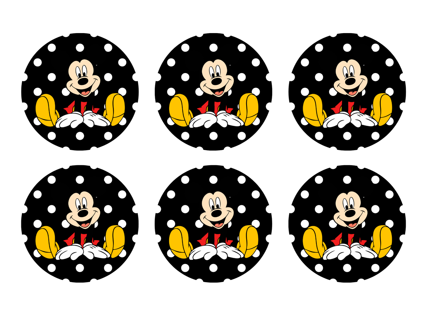 Mickey Mouse Birthday Party Favor editable digital Canva template