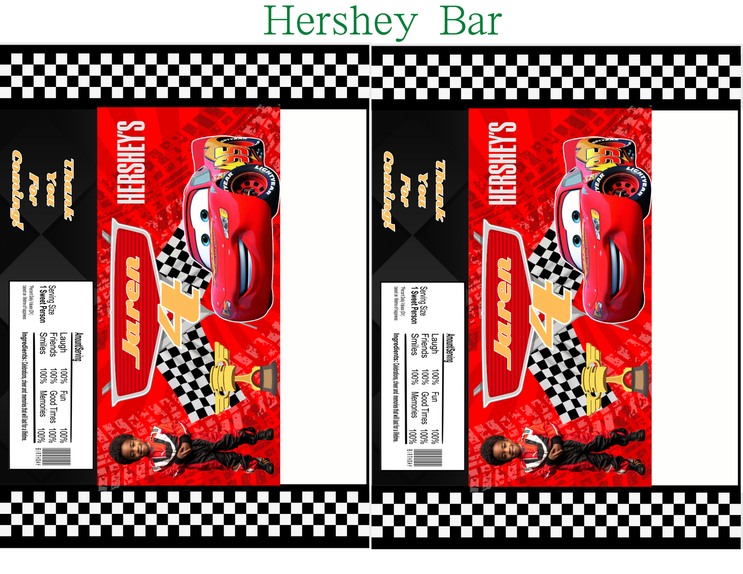 Cars Birthday Party Favor Editable Digital Template