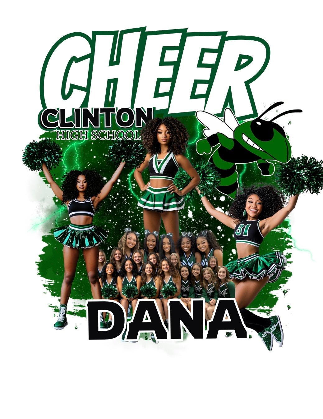 Editable Cheerleader Templates